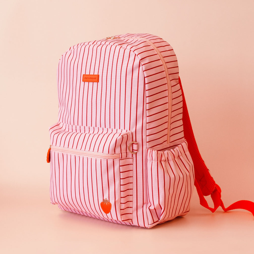 FOX & FALLOW BACKPACK: STRAWBERRY STRIPE