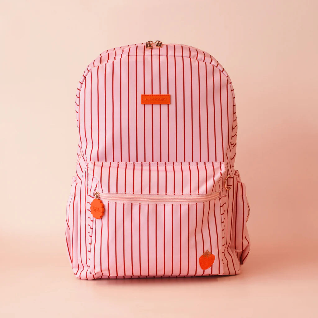 FOX & FALLOW BACKPACK: STRAWBERRY STRIPE