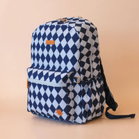 FOX & FALLOW BACKPACK: NAVY DIAMONDS