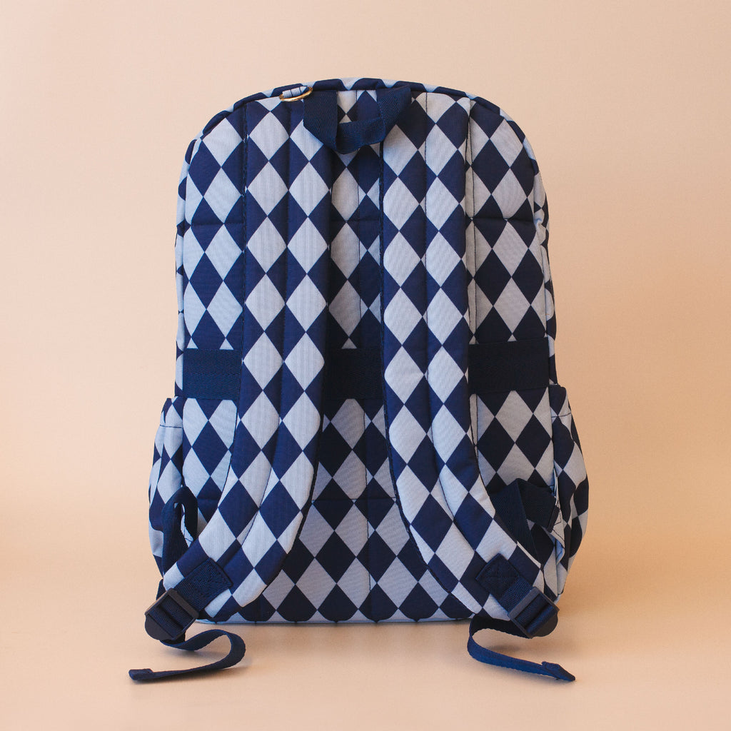 FOX & FALLOW BACKPACK: NAVY DIAMONDS