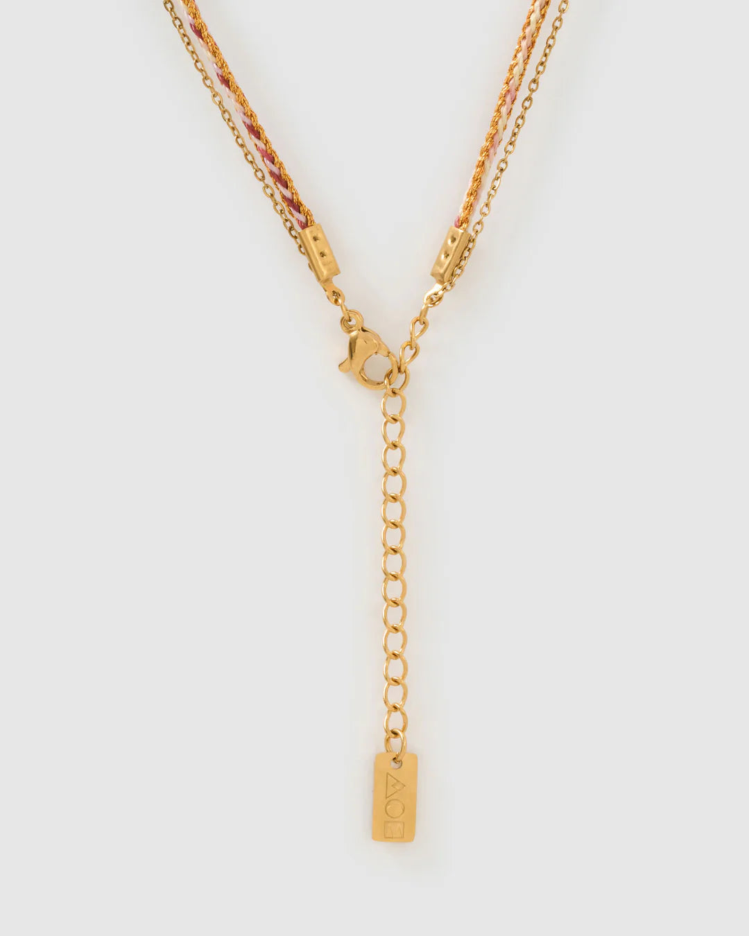 ARMS OF EVE BUBBLE LETTER NECKLACE: BLUSH