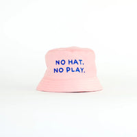 BIG BITE STUDIOS NO HAT NO PLAY BUCKET HAT: PINK