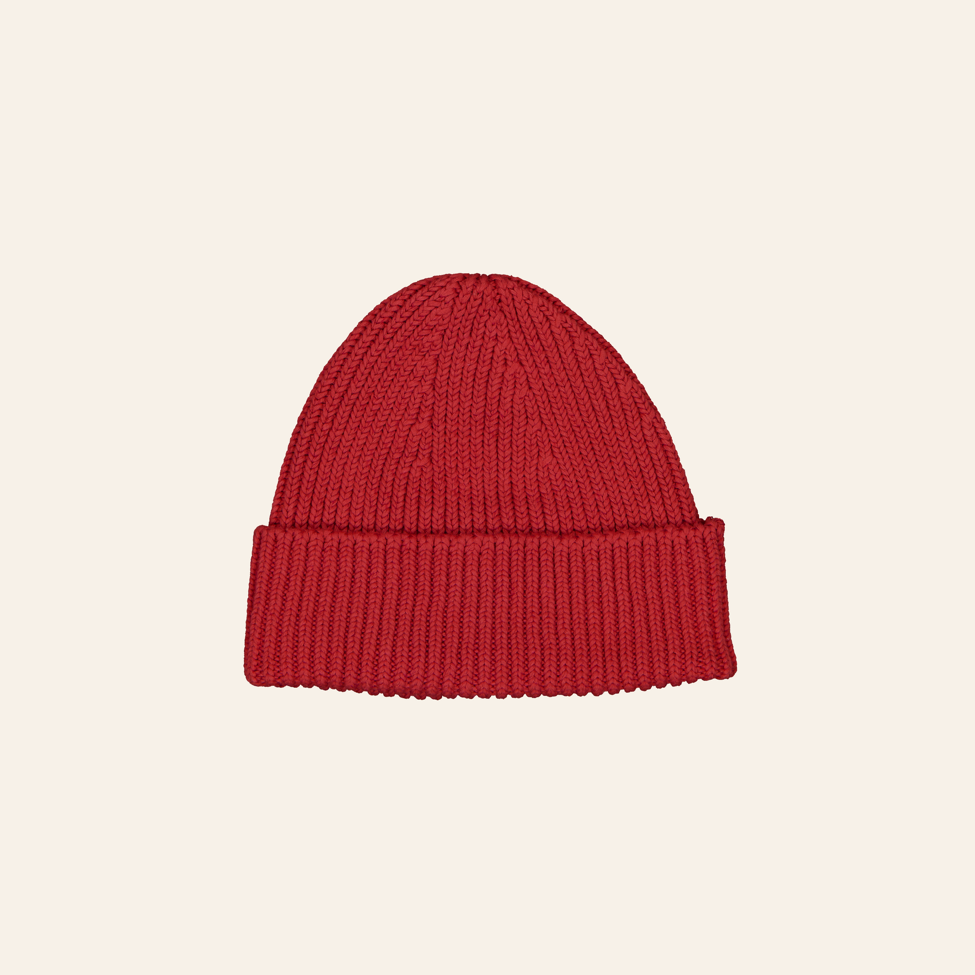 ILLOURA THE LABEL KNIT BEANIE: CHILLI