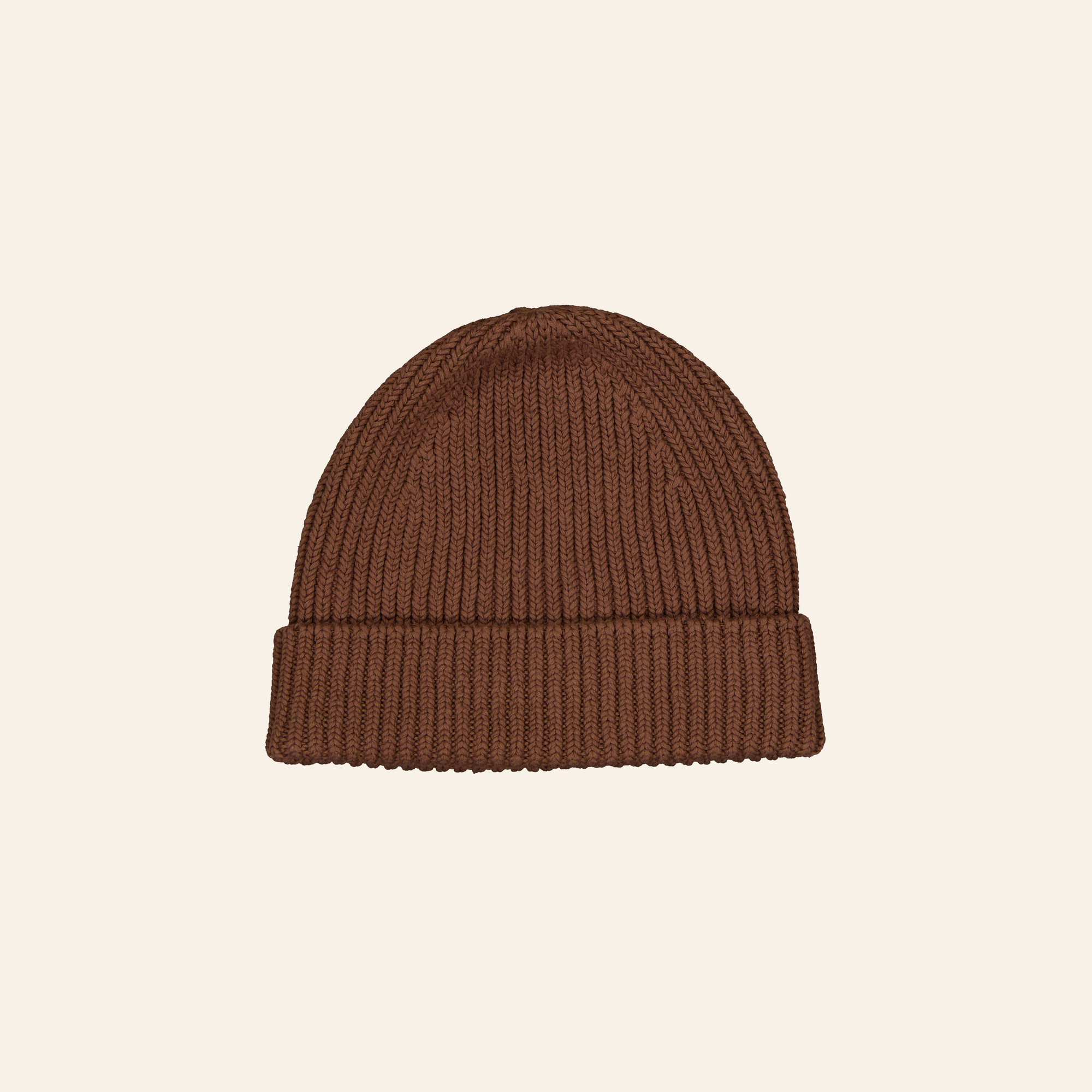 ILLOURA THE LABEL KNIT BEANIE: COCOA