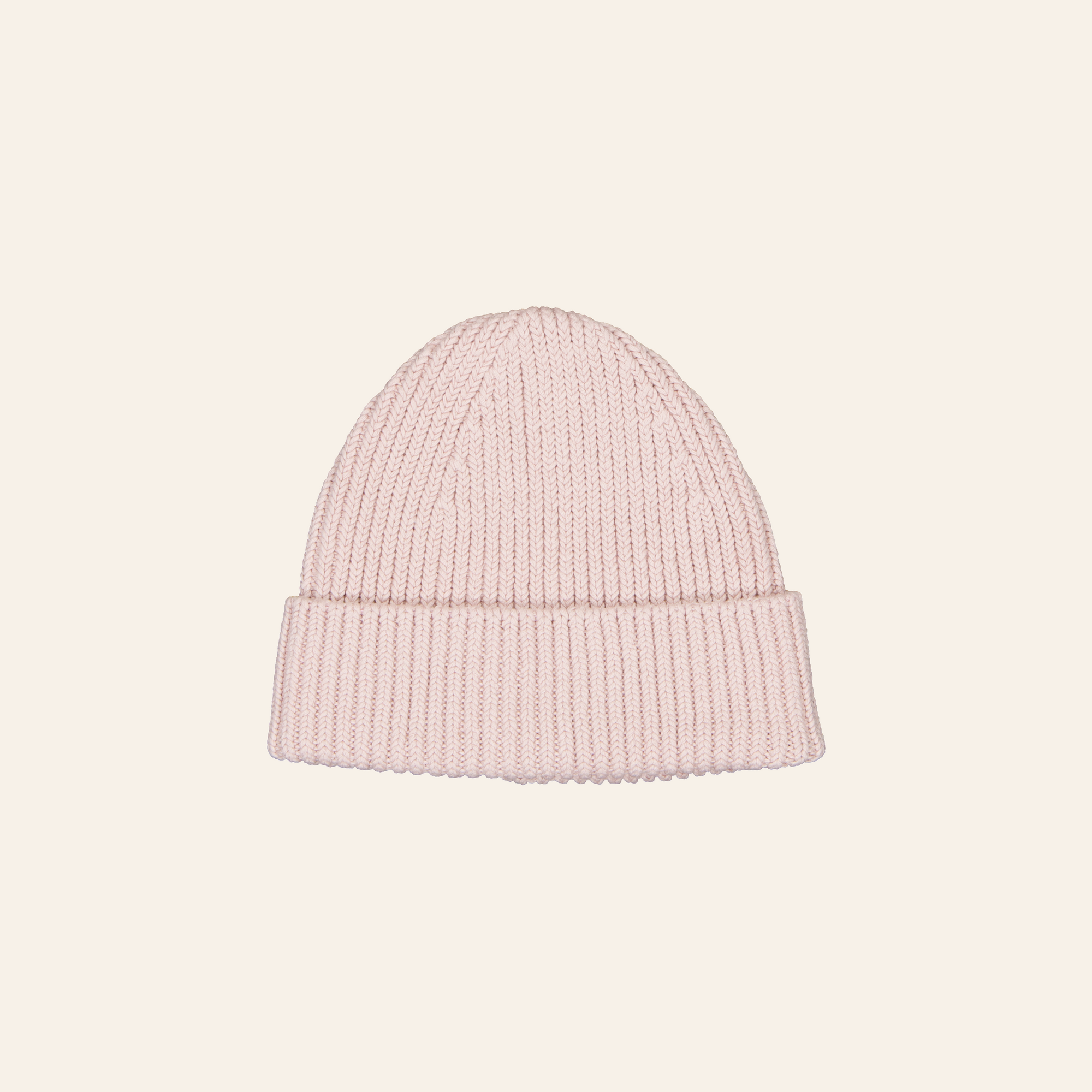 ILLOURA THE LABEL KNIT BEANIE: DUSTY PINK