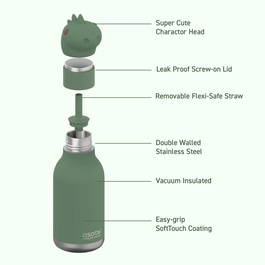 ASOBU BESTIE BOTTLE 460ML: DINO