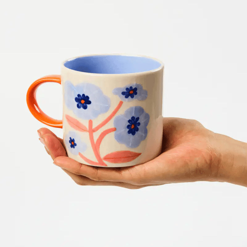J & CO BLOOMIE MUG: BLUE FLOWER