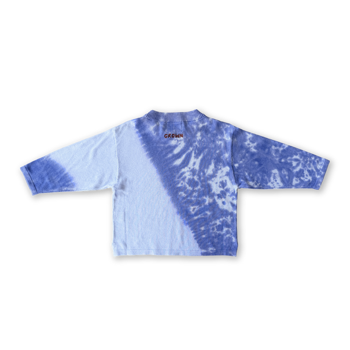 Grown Organic Knitted Tie Dye LS Tee Pacific back