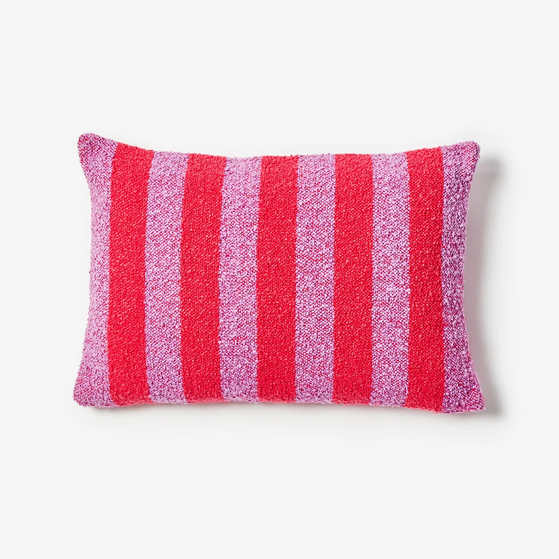 BONNIE AND NEIL STRIPE BOUCLE CUSHION: CANDY/ 60 X 40CM