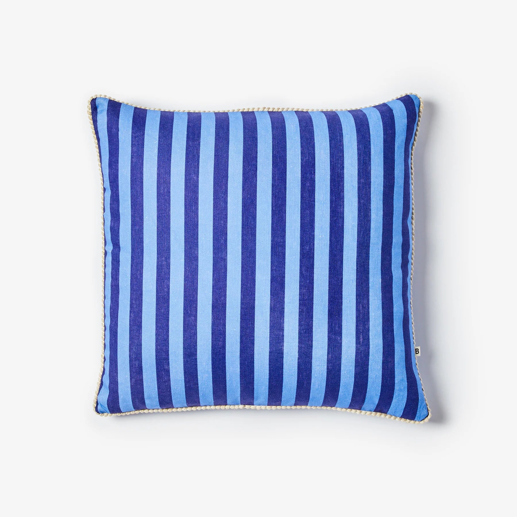 BONNIE AND NEIL THIN STRIPE CUSHION: BLUE/ 50CM