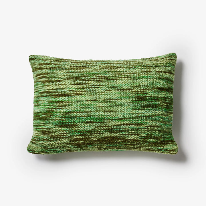 BONNIE AND NEIL WOOL MARLE CUSHION: EMERALD/ 60X40CM