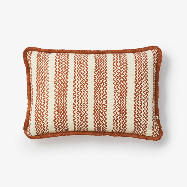 BONNIE AND NEIL MINI WAVE CUSHION: COCOA/60X40CM