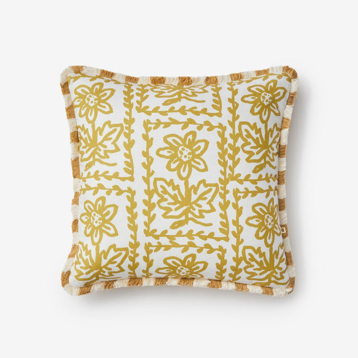 BONNIE AND NEIL DAISY CUSHION: YELLOW/50CM