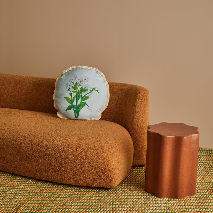 BONNIE AND NEIL FORGET ME NOT ROUND CUSHION: BLUE/50CM