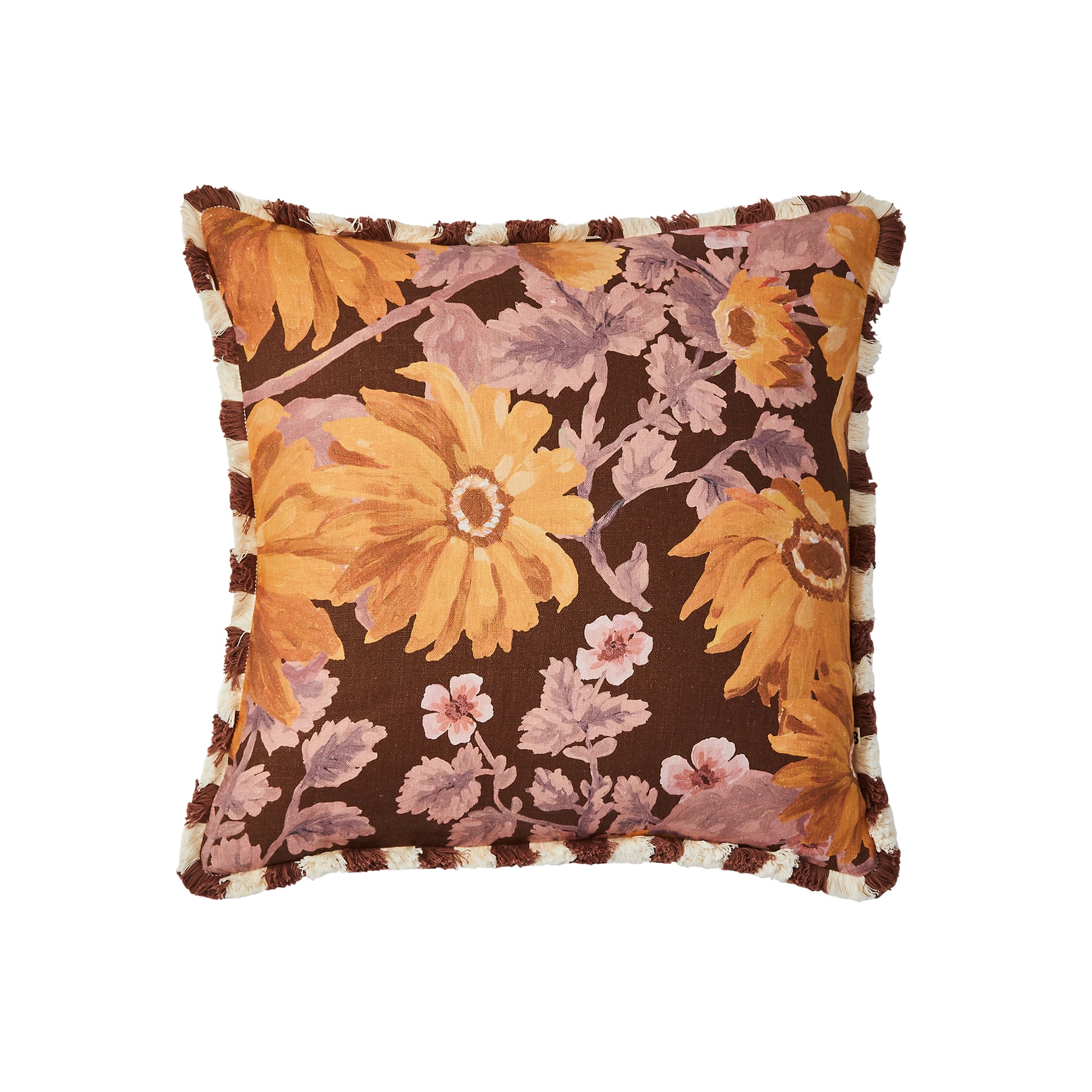 BONNIE AND NEIL MARIGOLD CUSHION: AMBER/ 50CM