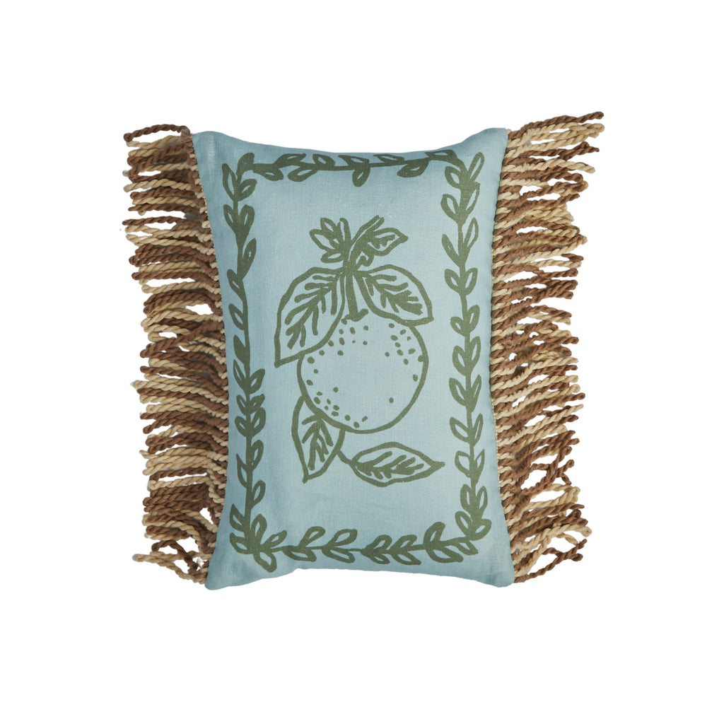 Bonnie and Neil Petra Cushion Blue 40x30cm - linen cushion