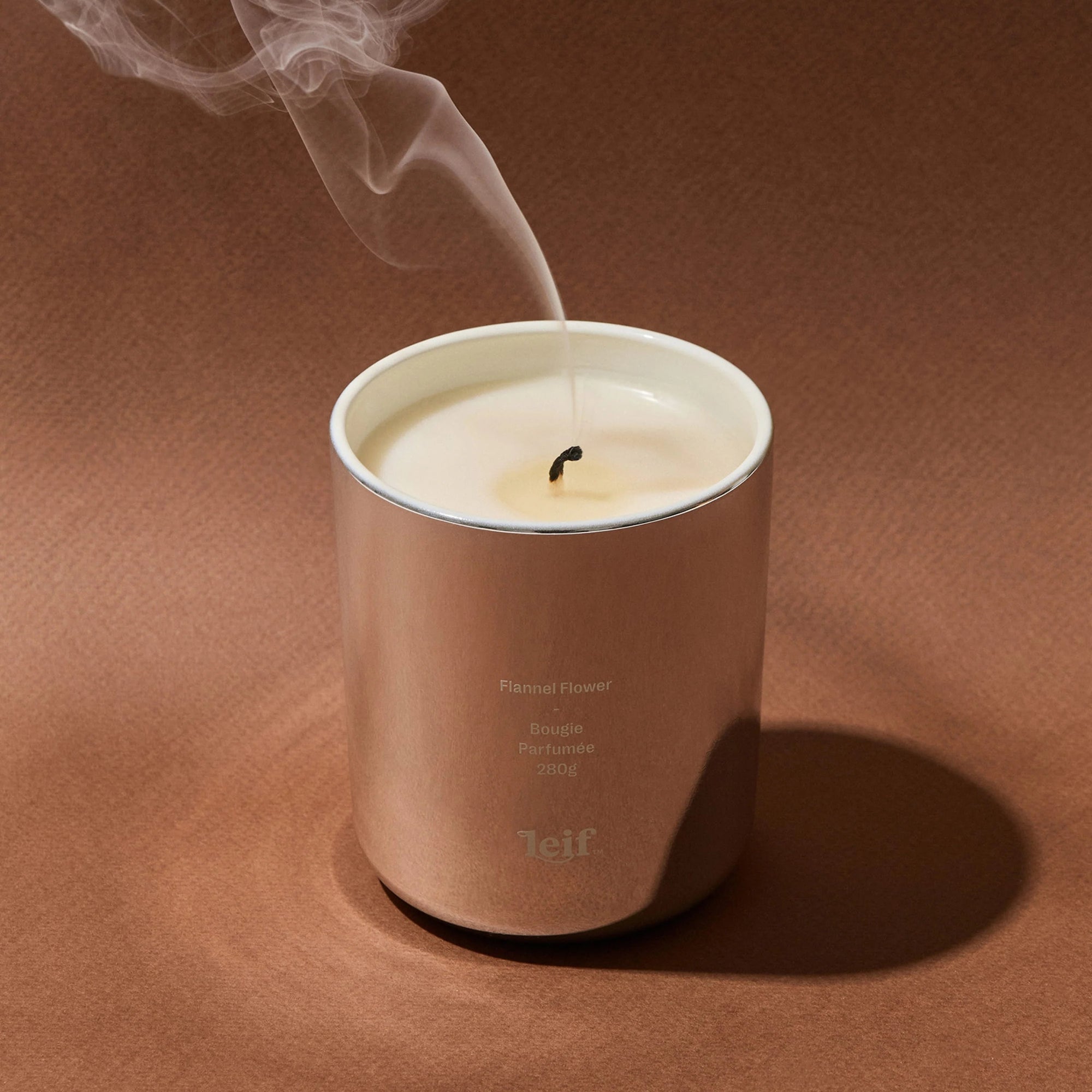 LEIF 'HOLIDAY' FLANNEL FLOWER SILVER CANDLE