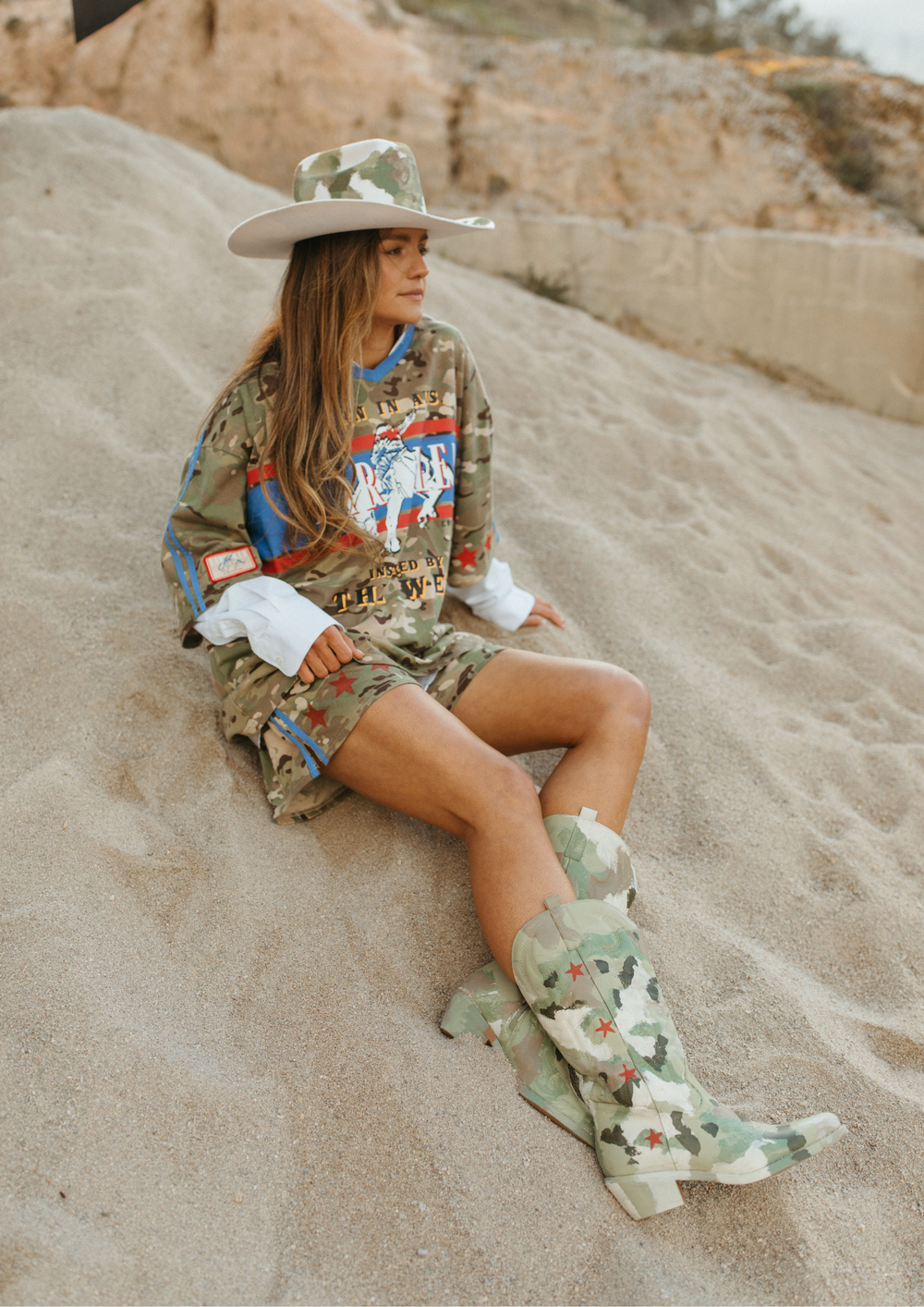 FAR MER CAMO JERSEY TRACK SHORT 2