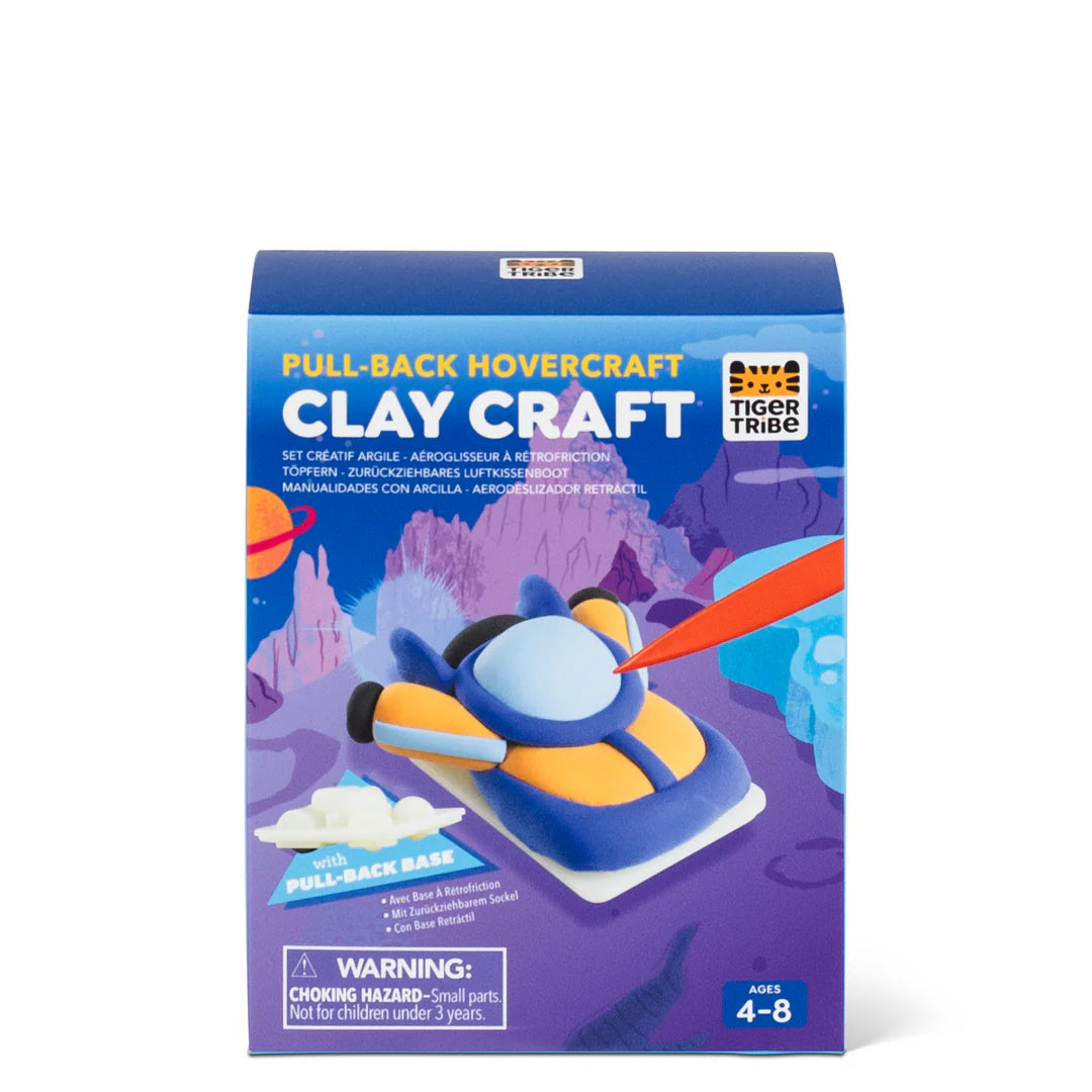 TIGER TRIBE CLAY CRAFT PULL- BACK HOVERCRAFT