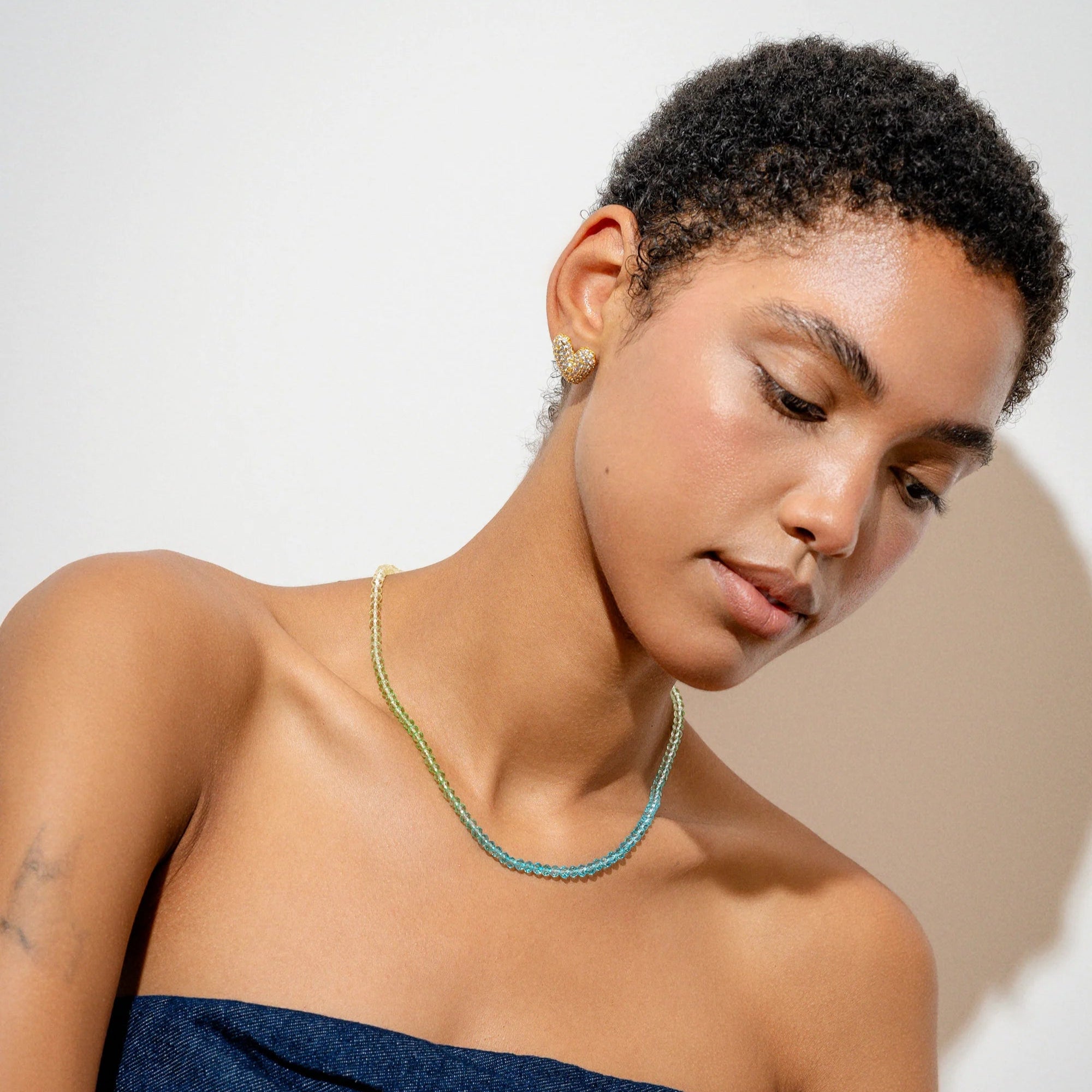 CRYSTAL HAZE CANDY FLOSS NECKLACE: BLUE MINT