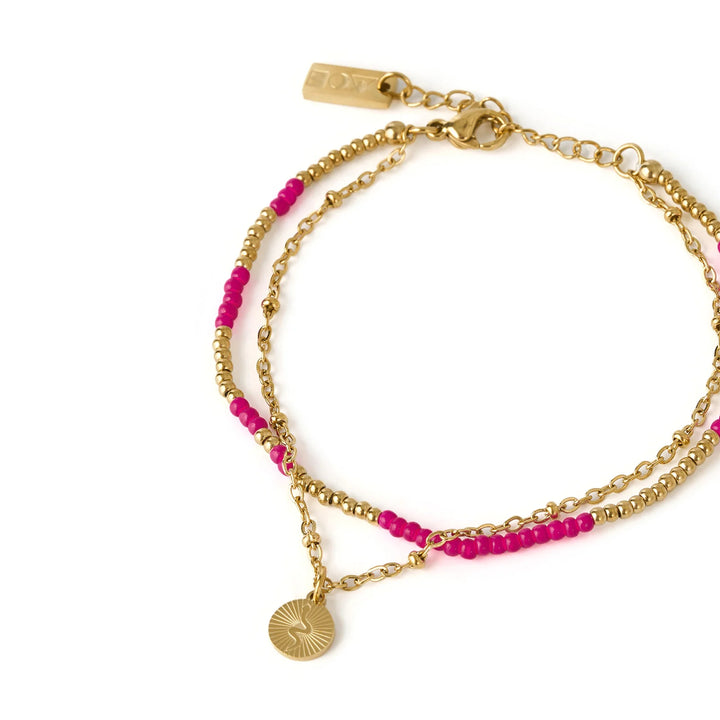 ARMS OF EVE COBRA GOLD BRACELET: BERRY