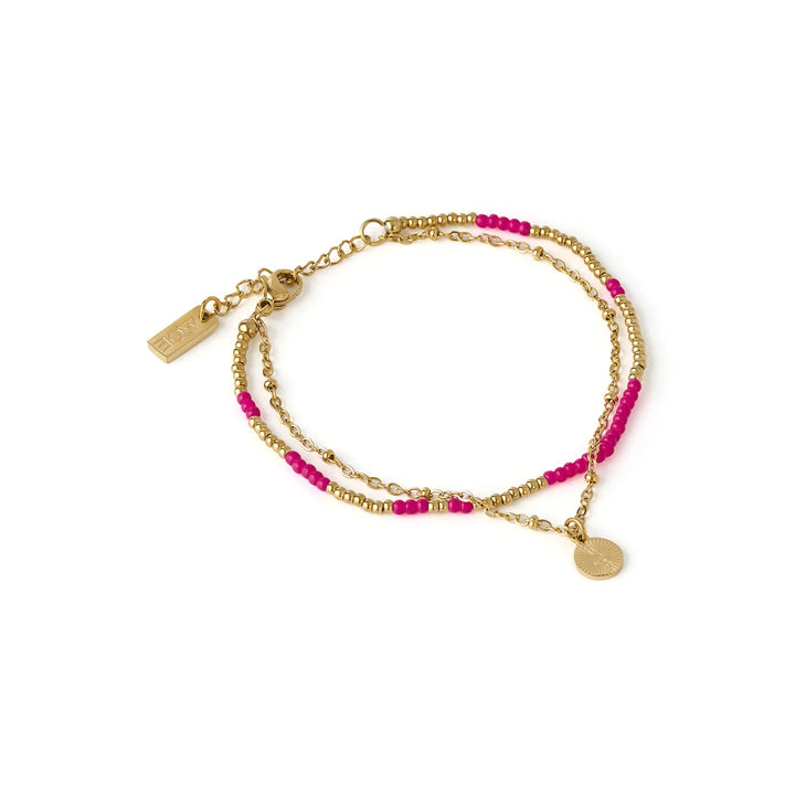 ARMS OF EVE COBRA GOLD BRACELET: BERRY