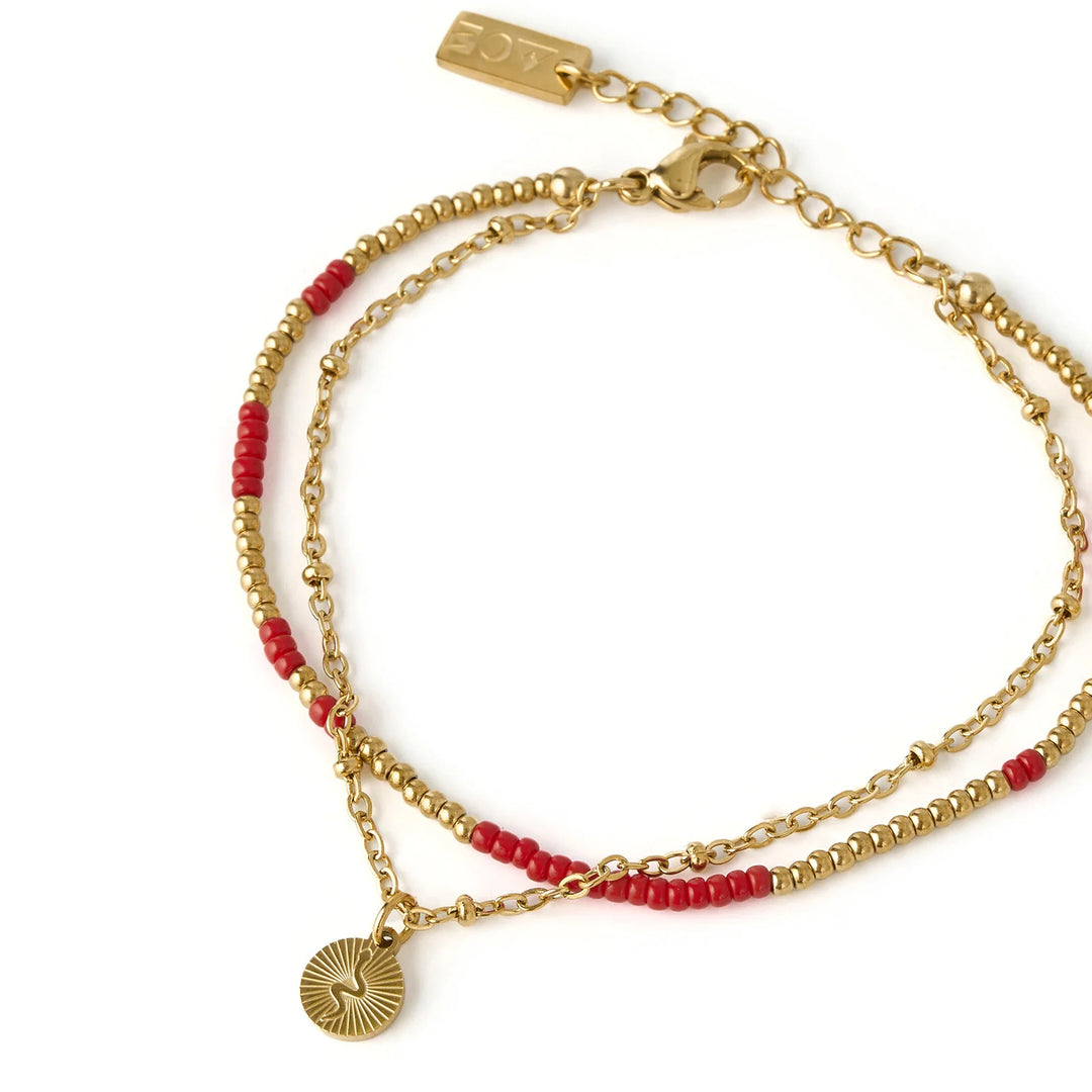 ARMS OF EVE COBRA GOLD BRACELET: CHERRY