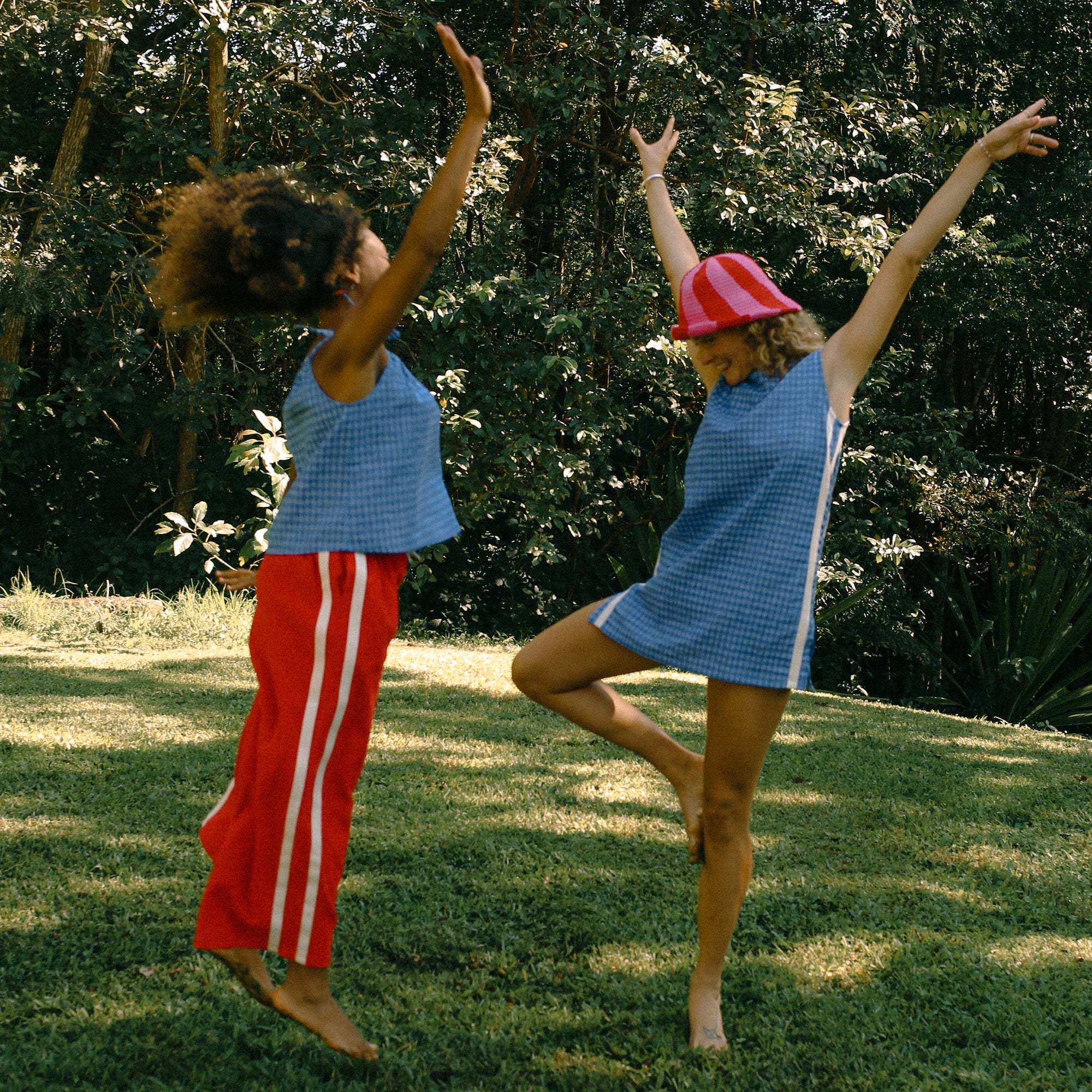 ATMOSEA SPORTY DRESS: BLUE GINGHAM