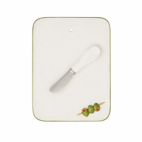 PORTO CERAMIC SERVING SET 2PC: OLIVE