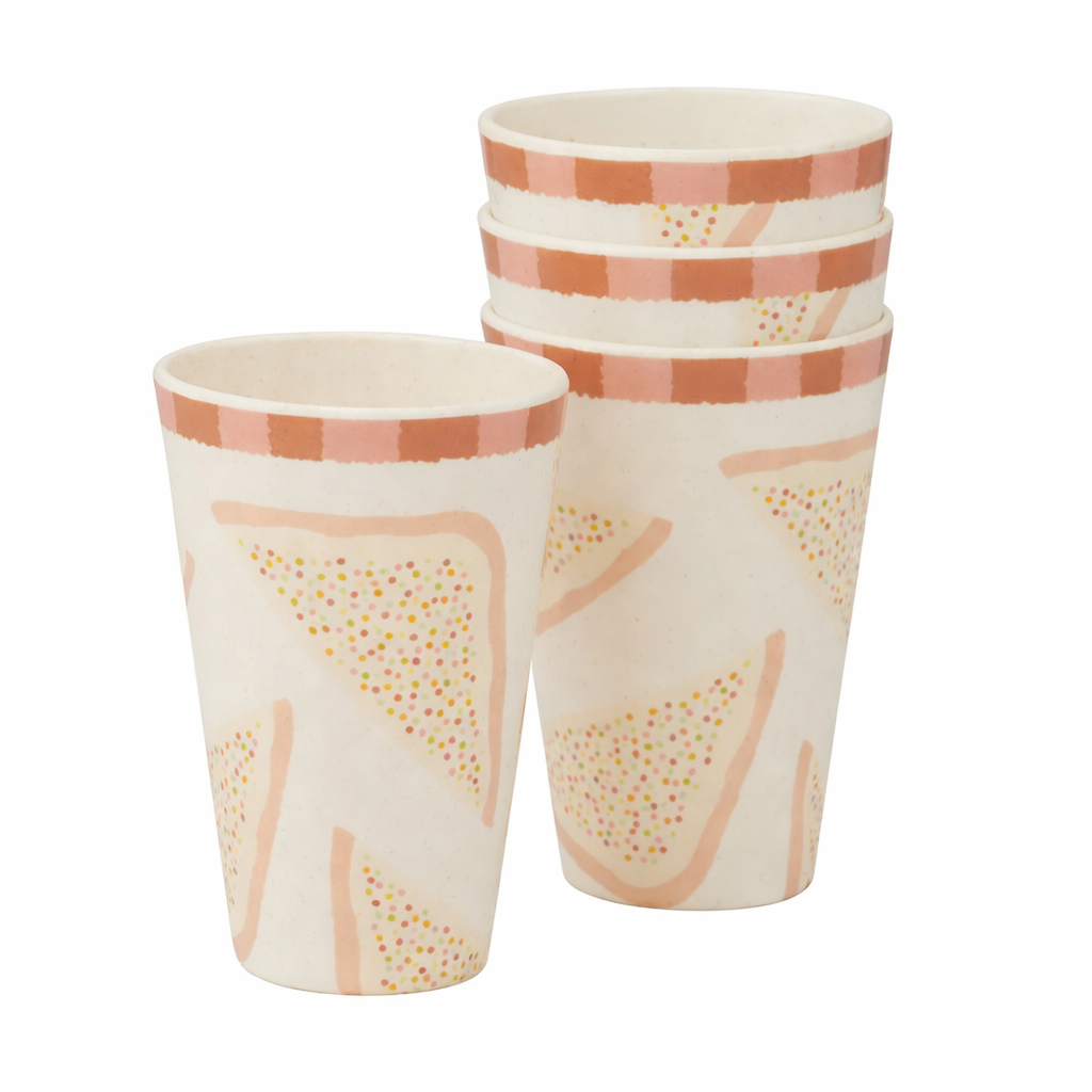 FAIRY BREAD BAMBOO FIBRE CUPS 4PC