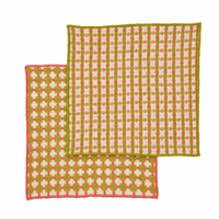 KIT RECYCLED COTTON DISHCLOTH: PINK
