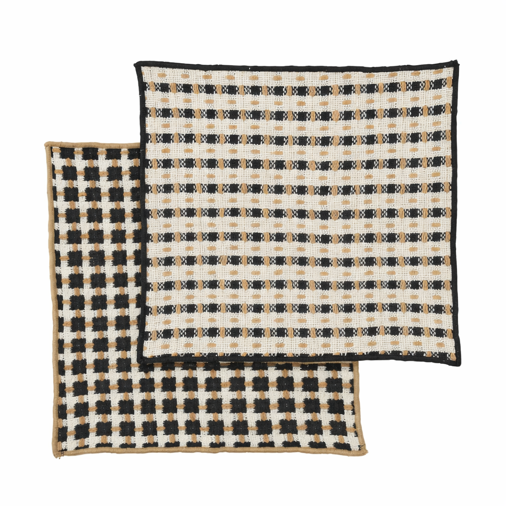 KIT RECYCLED COTTON DISHCLOTH: BLACK