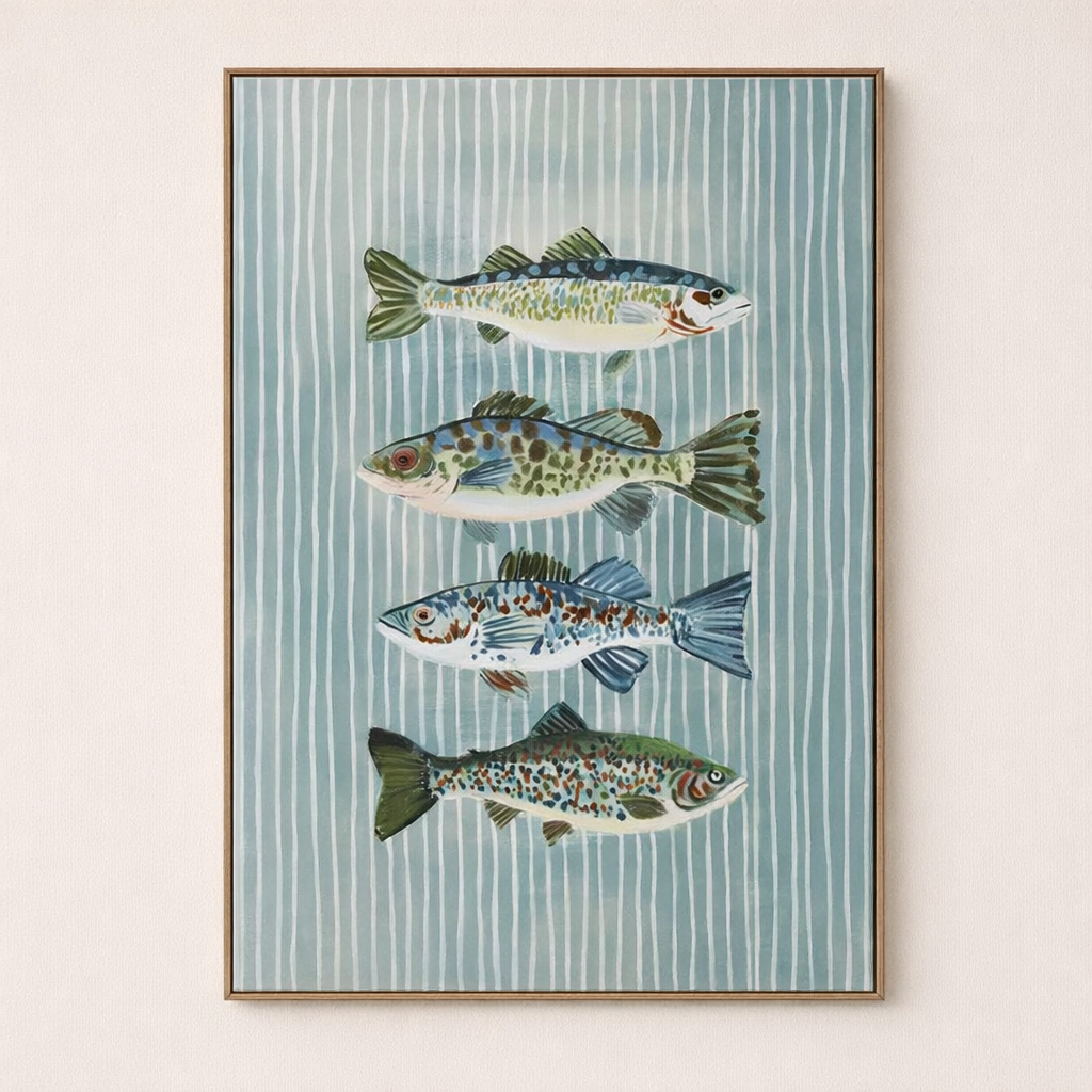 SHAD ASH FRAME OIL PAINTING