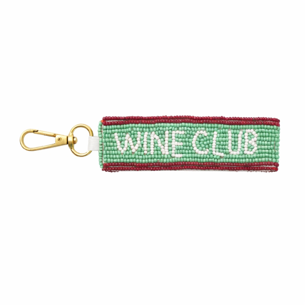 WINE CLUB BEADED KEYRING