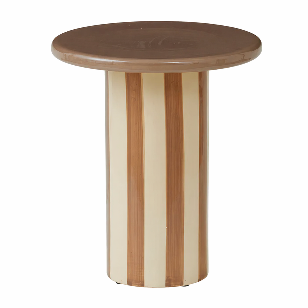 RAYAS CERAMIC TABLE: TAN