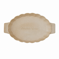 TOSCANA CERAMIC OVAL BAKER DISH: LRG/NATURAL