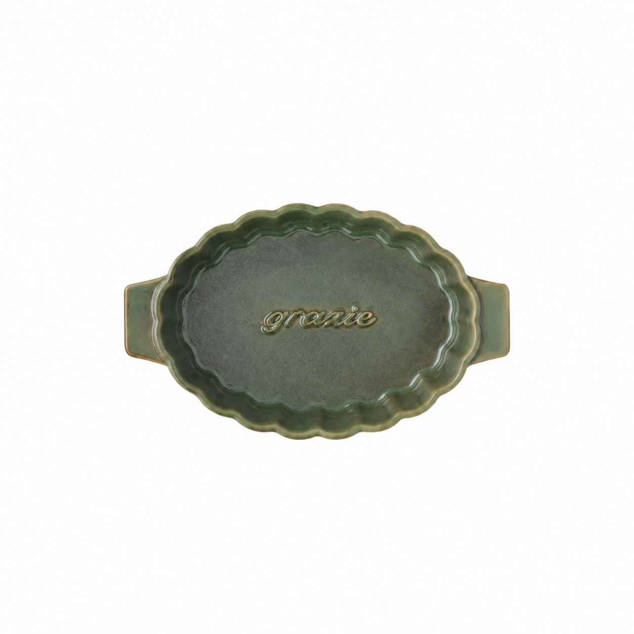 TOSCANA CERAMIC OVAL BAKER DISH: SML/OLIVE