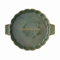 TOSCANA CERAMIC ROUND BAKER DISH: OLIVE
