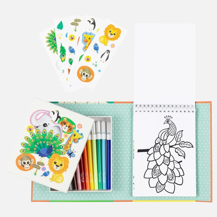 TIGER TRIBE COLOURING SET: ZOO