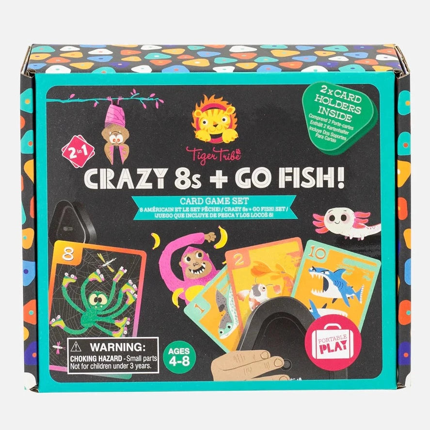 TIGER TRIBE CRAZY 8S AND GO FISH CARD GAME SET