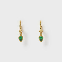 ARMS OF EVE DAISY GOLD EARRINGS: EMERALD