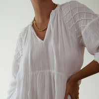 ALAKAI THE DAWN MIDI DRESS: WHITE