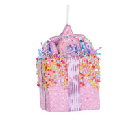 HANGING FESTIVE SPRINKLES GIFT BOX: 15CM