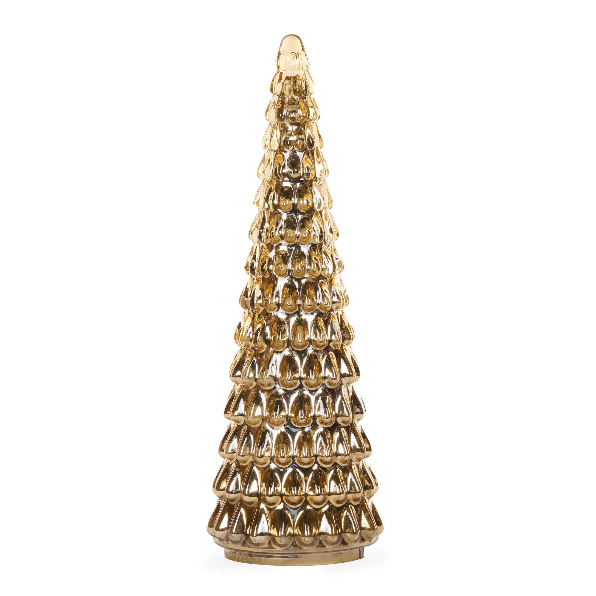 GOLD VINTAGE MERCURY LED TABLETOP TREE