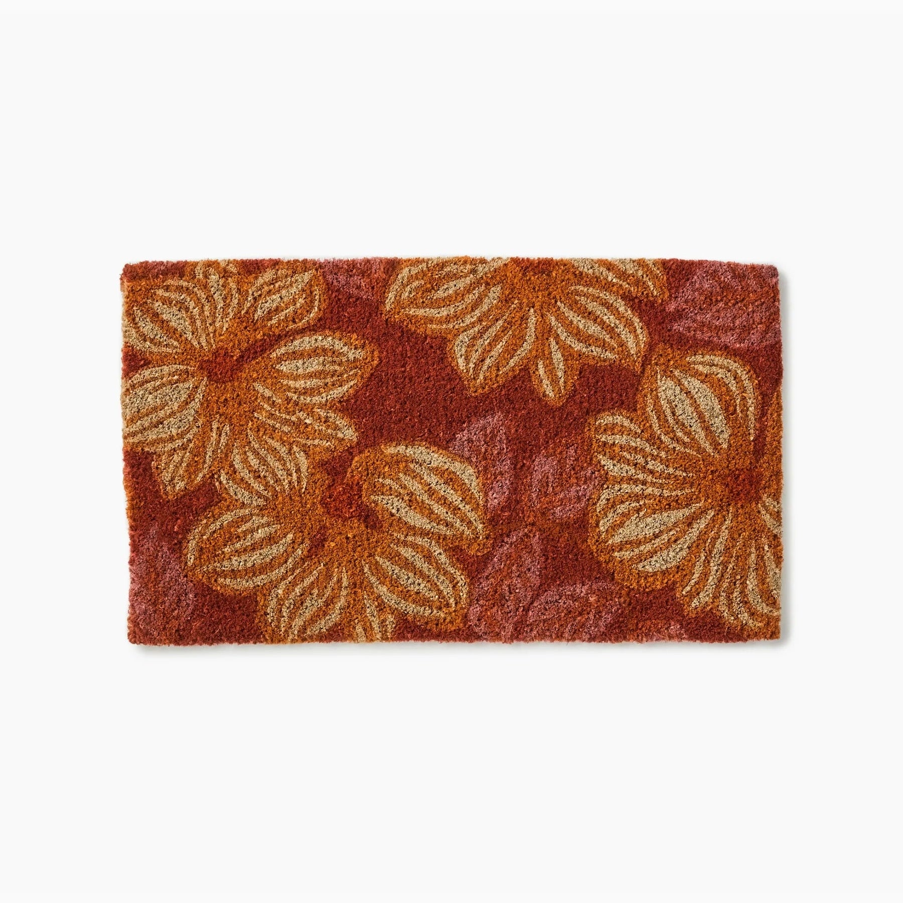 BONNIE AND NEIL AZALEA DOOR MAT: TAN