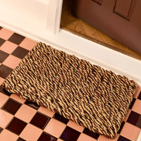 BONNIE AND NEIL WOVEN BROWN DOOR MAT