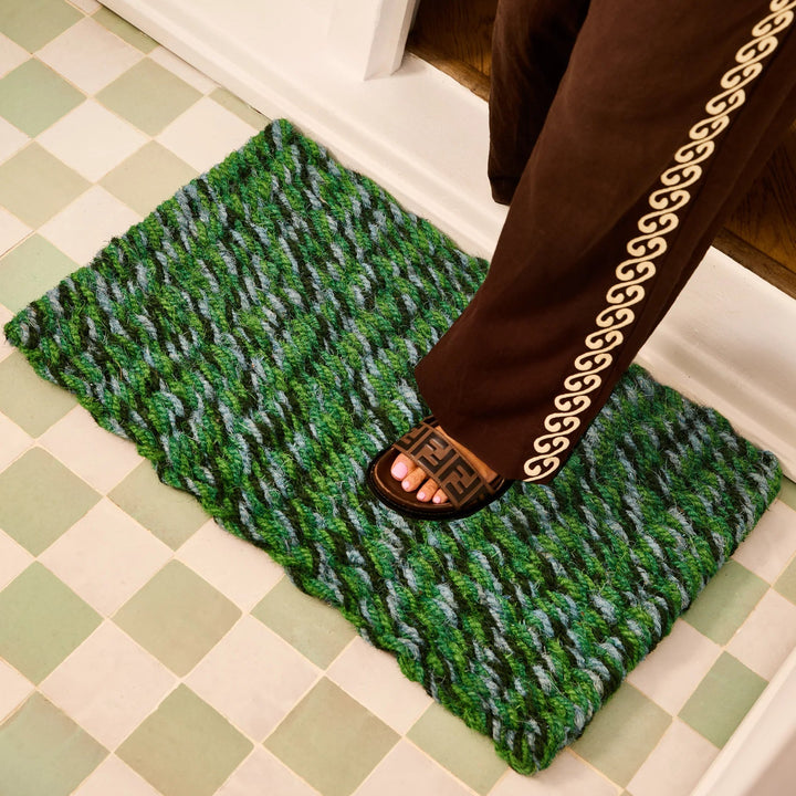 BONNIE AND NEIL WOVEN EMERALD DOOR MAT