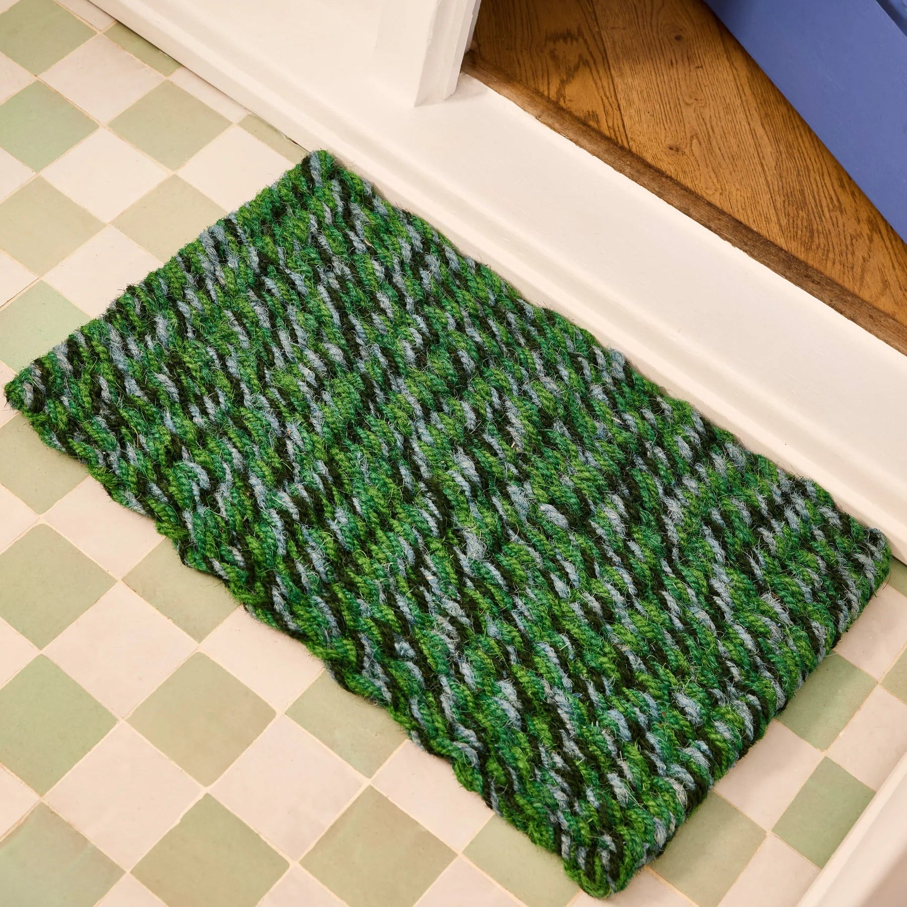 BONNIE AND NEIL WOVEN EMERALD DOOR MAT