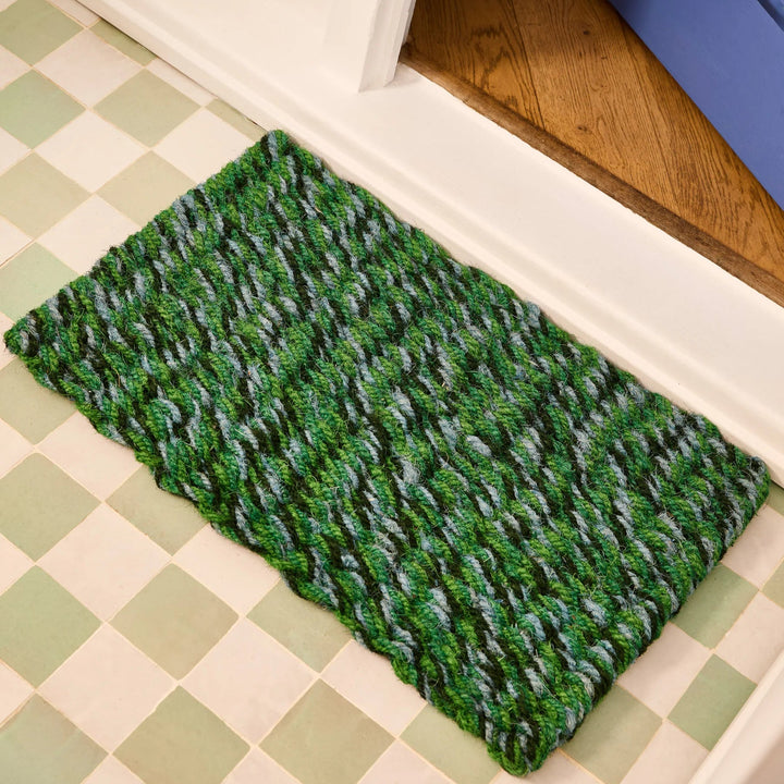 BONNIE AND NEIL WOVEN EMERALD DOOR MAT