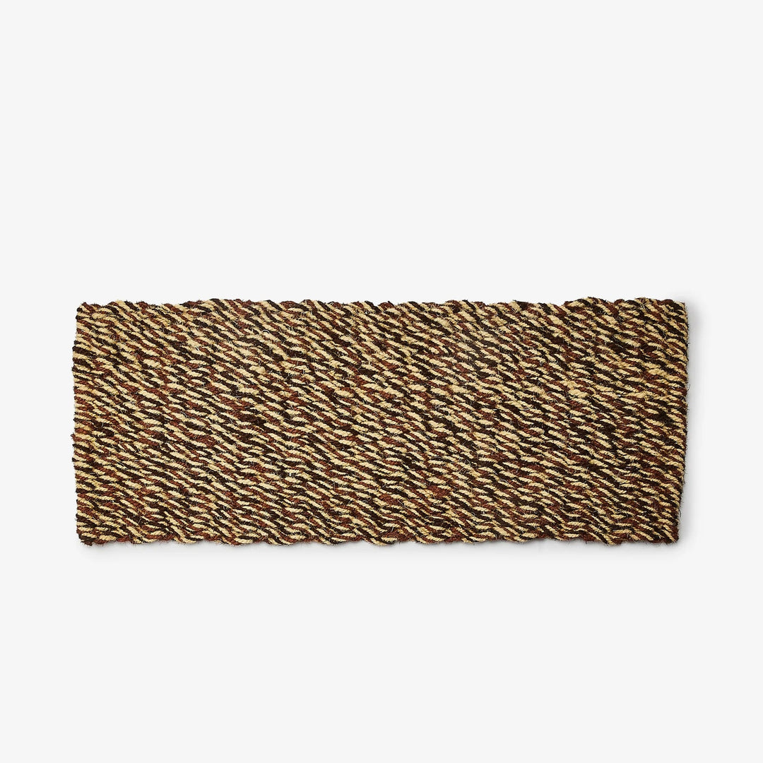 BONNIE AND NEIL WOVEN BROWN DOOR MAT: LONG